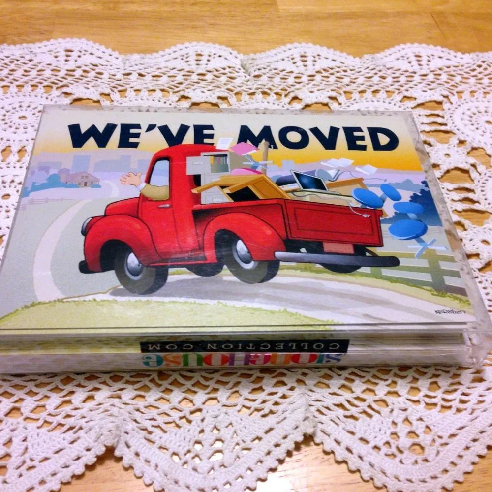 Moving Notification Cards - We've Moved cards and envelopes